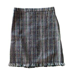 New Chelsea & Theodore women’s skirt woven colorful lined size 6 fringe boho